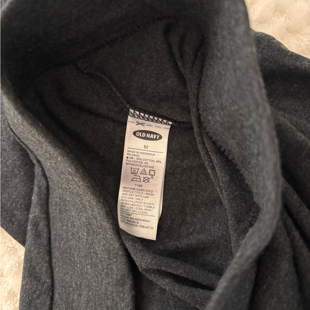 Old Navy Thin Soft Charcoal Leggings with Side Lattice Detail Size M - Picture 3 of 3